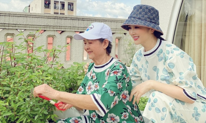 Vườn rau được trồng ở nơi nhiều ánh sáng, được
bón phân, tưới nước thường xuyên nên luôn xanh tốt. 