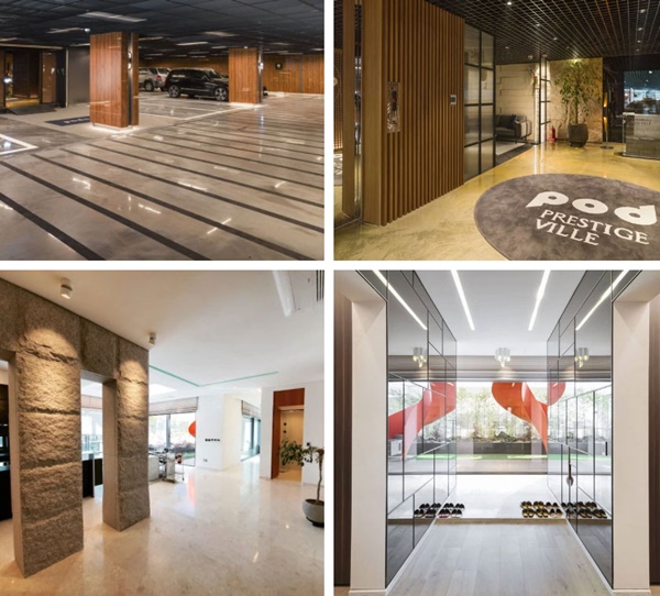 Lối đi từ tầng tầm để xe, tiến đến khu sảnh
tiếp khách và sảnh nhà đều khiến người ta phải trầm trồ