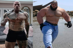 Thể thao - "Kẻ đáng sợ nhất hành tinh" bỏ trốn khi gặp "Khổng lồ" bắp tay 77cm