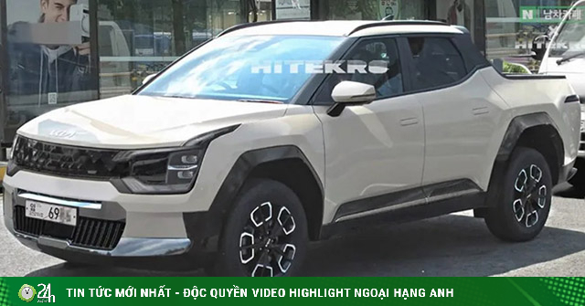 The first KIA pickup truck revealed photos on the street