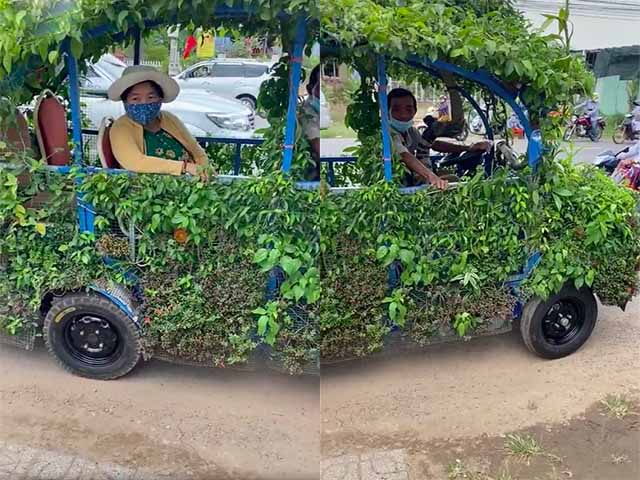 Tin tức ô tô - Xe 4 bánh tự chế mất 15 năm để phủ màu "sơn xanh"