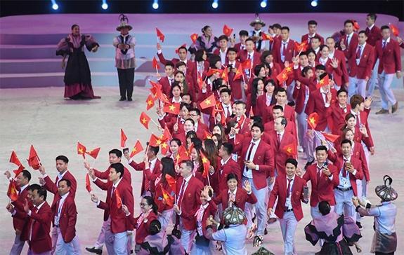 The Vietnamese sports delegation attended the 31st SEA Games with the largest force - 1