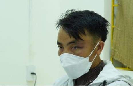 Nông Văn Sùng tại trụ sở công an.