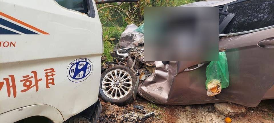 Hiện trường vụ tai nạn giao thông ở Sơn La khiến 1 người tử vong, 2 người bị thương