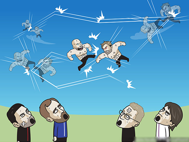 Tranh vui - Ảnh chế: Man City đại chiến Liverpool bất phân thắng bại, cuộc đua gay cấn