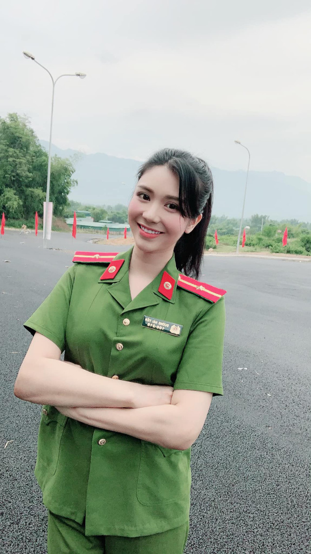 "Female lieutenant"  Thanh Bi movie "Underground storm"  lose 5kg still keep round 3 full - 1
