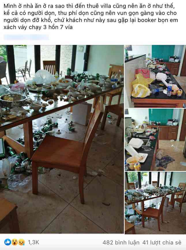 Controversy over the case of tourists renting a villa to flood the house, definitely not paying the cleaning fee - 1