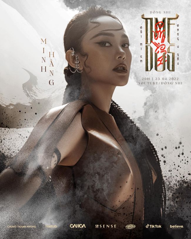 Tạo hình nữ chiến binh của Minh Hằng khiến khán giả tò mò vì đây là lần hiếm hoi nữ ca sĩ vào vai cổ trang.
