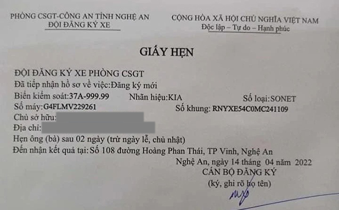 Chủ xe KIA Sonet bấm được biển ngũ quý 9 đẹp nhất tỉnh Nghệ An - 3