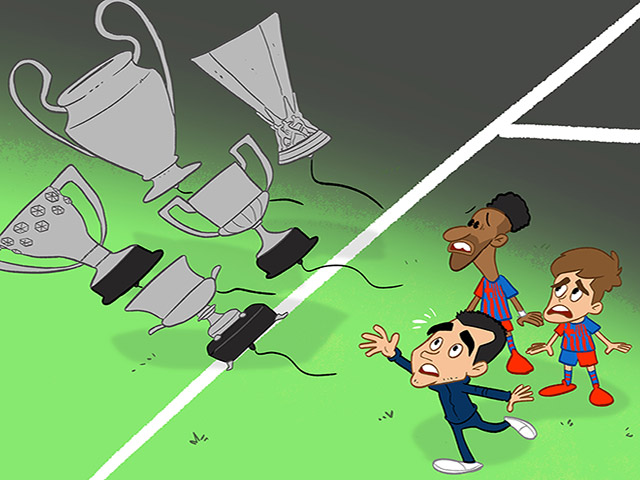 Tranh vui - Ảnh chế: Barca "cay đắng" rời cúp C2, thêm một mùa giải trắng tay