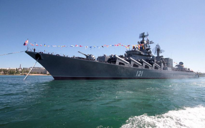 Soái hạm Moskva - tàu chiến chủ chốt của Hạm đội Biển Đen. Ảnh: REUTERS