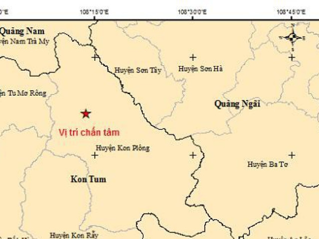8 trận động đất liên tiếp tại Kon Tum gây rung lắc mạnh