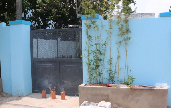 Căn nhà nơi 2 vợ chồng tử vong tại nhà riêng.