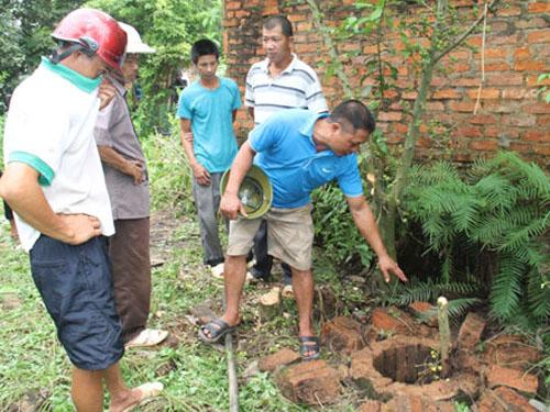 Hiện trường nơi phát hiện thi thể cháu N. Ảnh:BG