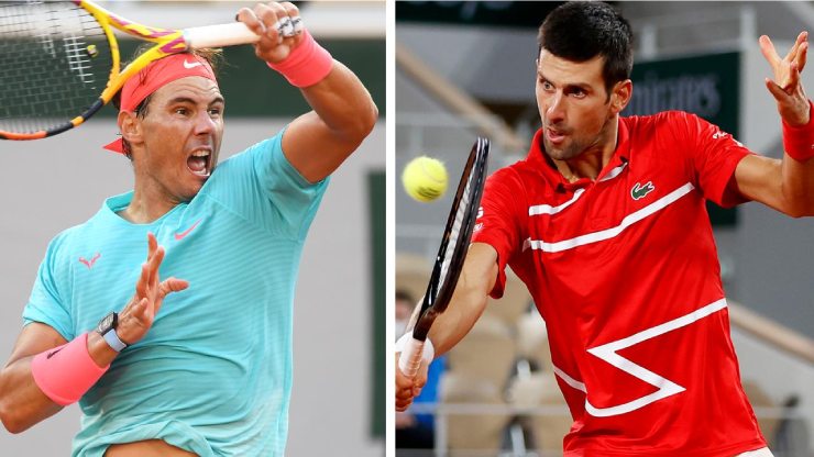 Nadal (trái) và Djokovic (phải) cần phải cảnh giác hai ngôi sao đang có phong độ tốt