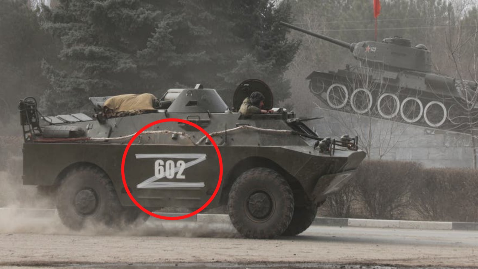 Ký hiệu “Z” trên các phương tiện quân sự của Nga ở Ukraine (ảnh: Eurasiantimes)