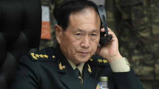 Bộ trưởng Quốc phòng Trung Quốc Nguỵ Phượng Hoà. Ảnh - AP