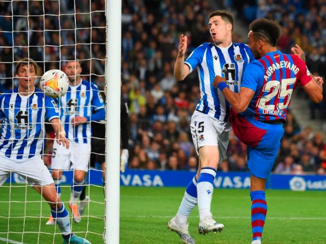 Bóng đá - Video bóng đá Real Sociedad - Barcelona: Aubameyang tỏa sáng, đánh chiếm ngôi nhì bảng (Vòng 33 La Liga)