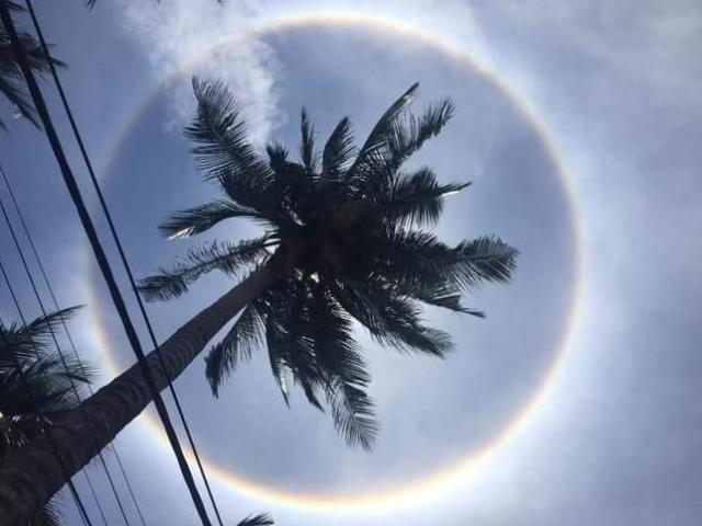 Xuất hiện vầng hào quang lạ trên bầu trời ở Khánh Hòa