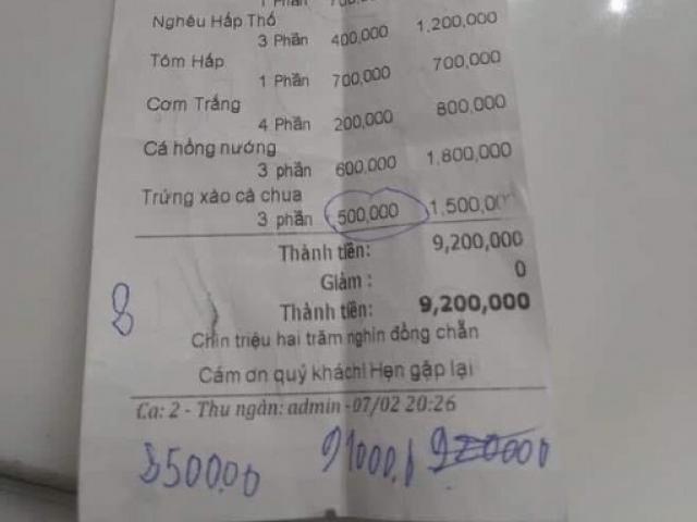Thị trường - Tiêu dùng - Những tờ hóa đơn “móc tiền” gây choáng, có bữa cơm gia đình lên tới 9,2 triệu đồng