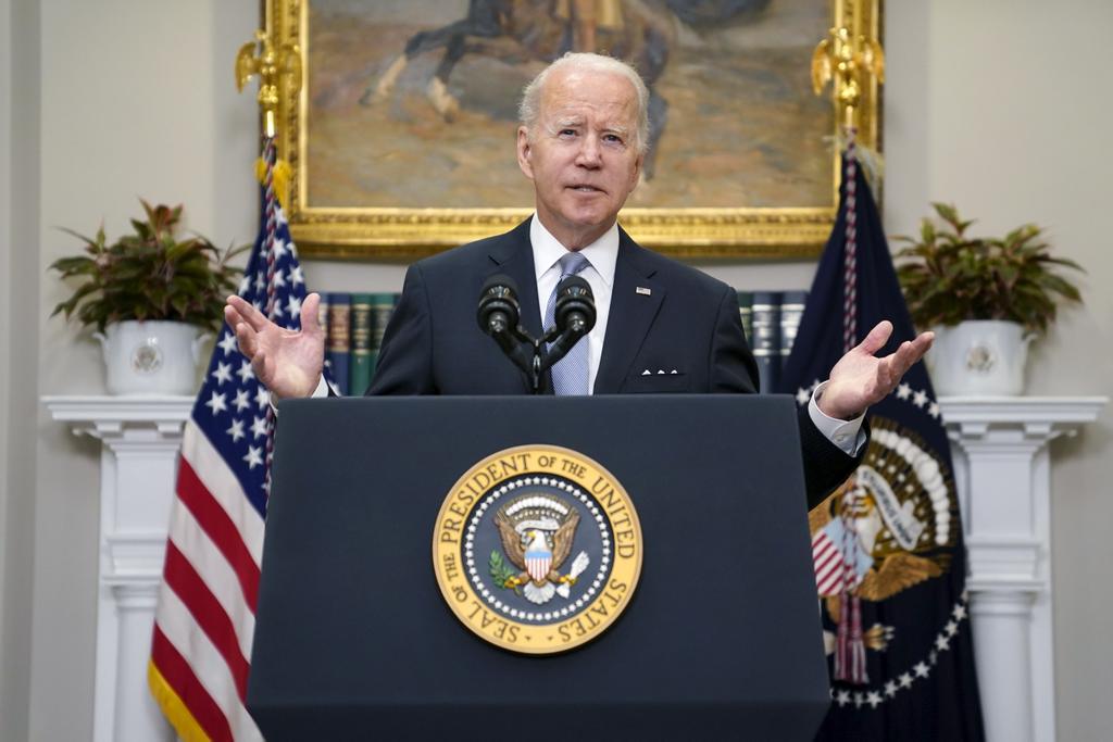 Tổng thống Mỹ Biden phát biểu tại Nhà Trắng hôm 21.4 (ảnh: AP)