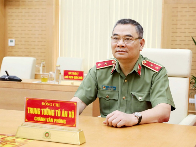 Trung tướng Tô Ân Xô Chánh văn phòng Bộ Công an - Ảnh: Bộ Công an