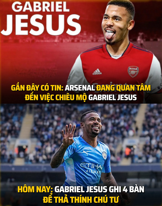 Màn "thả thính" chú Tư của Gabriel Jesus.