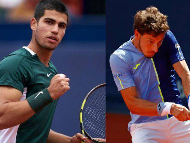 Thể thao - Video tennis Alcaraz - Carreno Busta: 2 set thăng hoa, phần thưởng ngọt ngào (CK Barcelona Open)