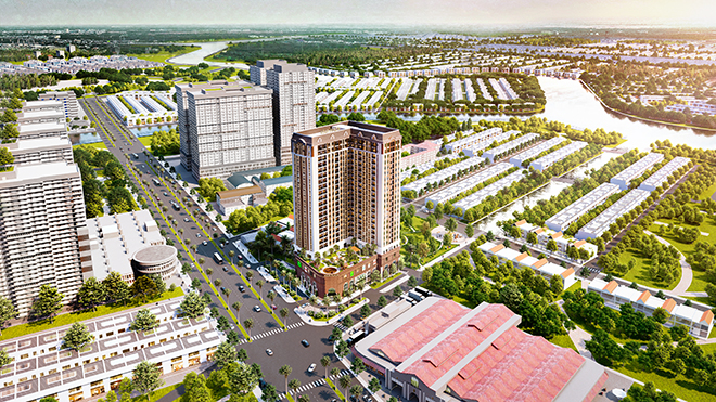 Viva Plaza có kiến trúc hình chữ V nổi bật trên đại lộ Nguyễn Lương Bằng, liền kề khu đô thị Phú Mỹ Hưng nhưng mức giá tốt tại quận 7 (www.viva-plaza.vn).