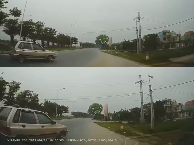 Tin tức ô tô - Tài xế sang đường như một "cơn lốc", suýt va chạm mạnh với xe đi cùng chiều