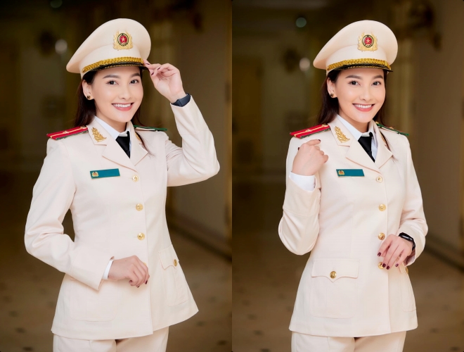 Bao Thanh is radiant in a police uniform, saying a sentence that makes fans sobbing - 1