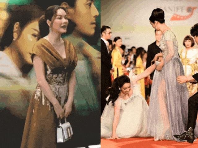 Giải trí - Lý Nhã Kỳ gặp sự cố "để đời" trên thảm đỏ, Mai Phương Thúy, Nhật Kim Anh suýt hớ hênh