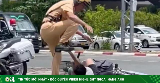 PC08 Ho Chi Minh City police information about traffic police controlling violators in Vo Van Kiet – Ky Con