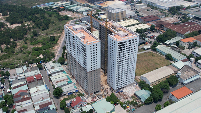 Iris Tower là dự án hiếm hoi tại Bình Dương sở hữu tiến độ xây dựng ổn định,