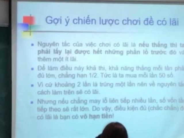 Giáo dục - du học - Giảng viên giải thích thế nào về nội dung "Gợi ý chiến lược chơi đề có lãi" trong bài học?