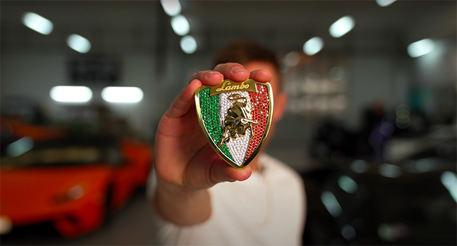See the diamond-encrusted Lamborghini logo at the same price as a new Lexus ES - 3