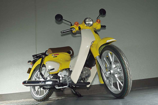 Đẹp phát mê huyền thoại Honda Super Cub bản màu vàng mới đét - 1