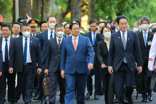 Clip: Thủ tướng Phạm Minh Chính chủ trì lễ đón Thủ tướng Nhật Bản - 9