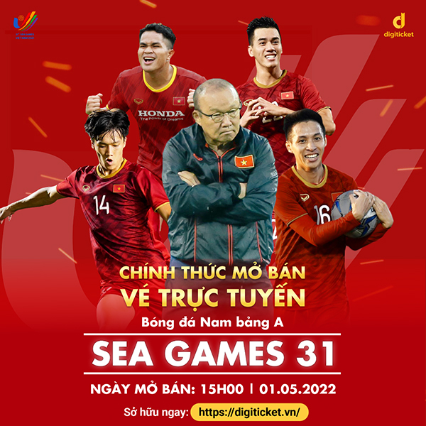 Digiticket - Đơn vị phân phối trực tuyến vé bóng đá Nam - Bảng A SEA Games 31