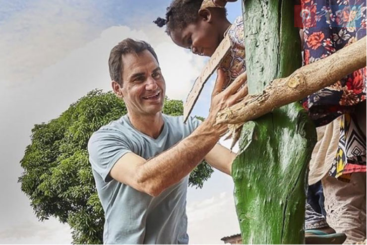 Federer rất yêu quý trẻ em và thích làm từ thiện