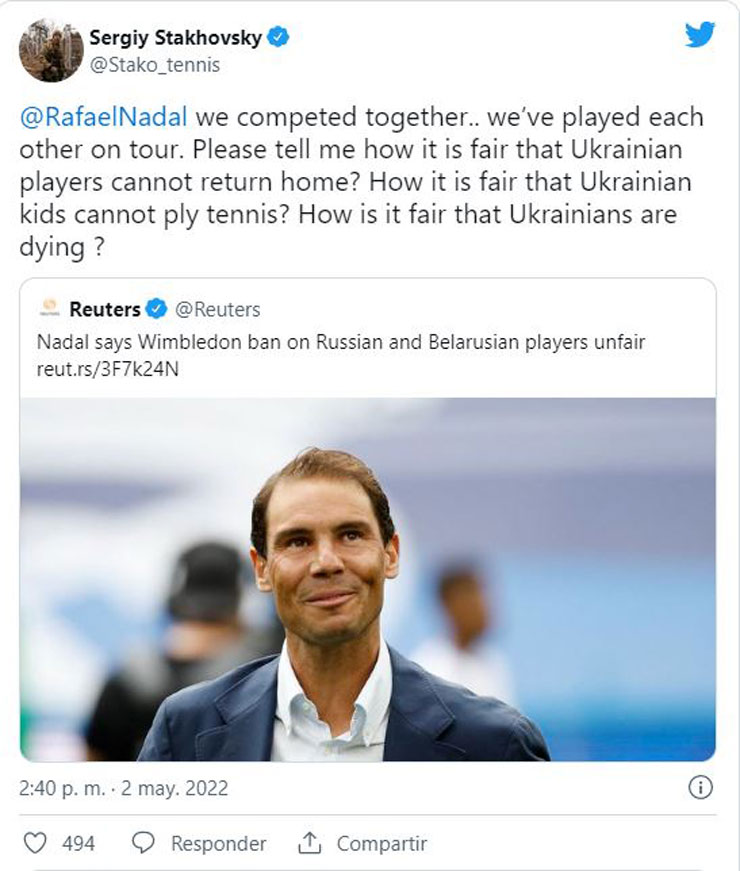 Sergiy Stakhovsky đăng đàn "hỏi xoáy" Rafael Nadal