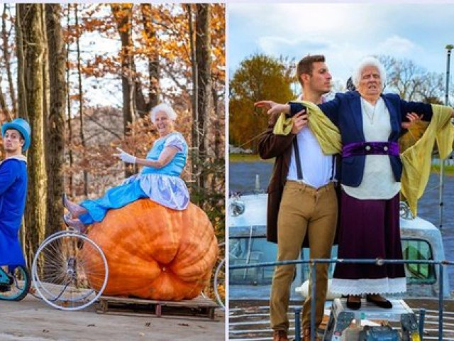 Bạn trẻ - Cuộc sống - Những bức ảnh hài hước thu hút 2,6 triệu người theo dõi của cụ bà 95 tuổi và cháu trai