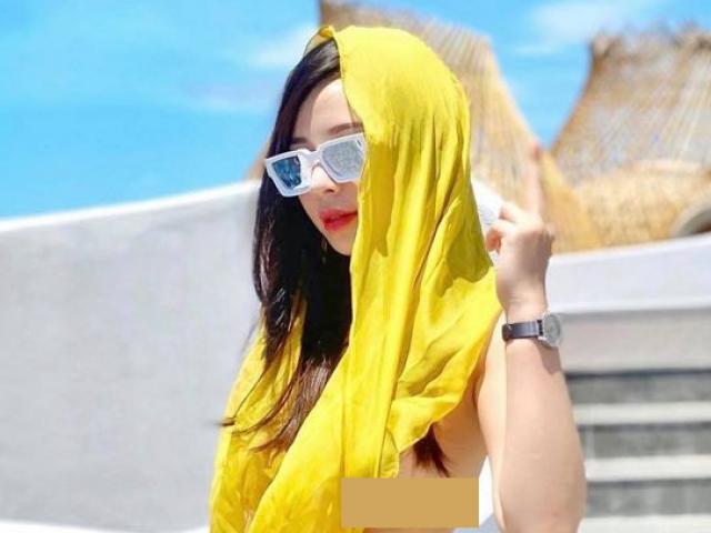 Thời trang - Người đẹp "gây bão" MXH Trung Quốc vì mặc váy lụa đi biển
