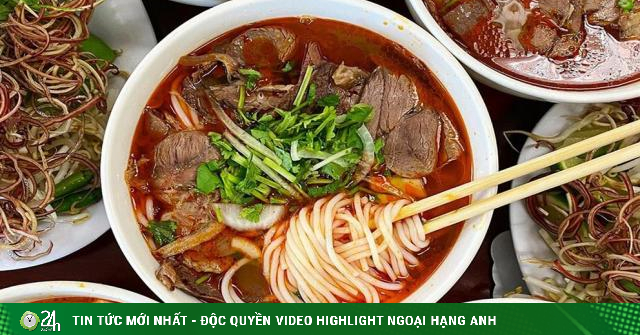 Hue beef noodle soup is included in the menu in Japanese schools