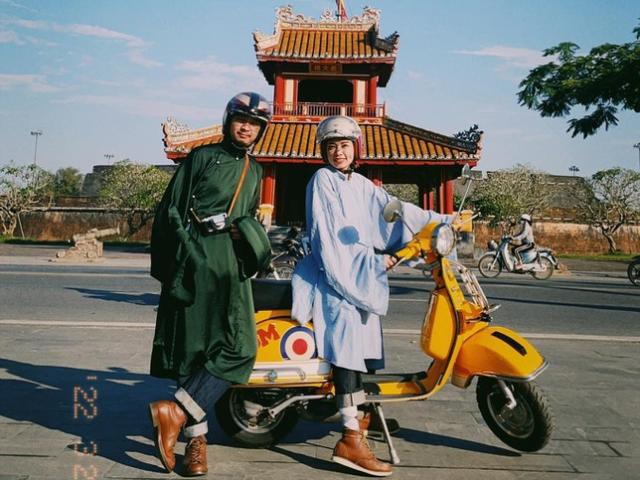 Bạn trẻ - Cuộc sống - Đôi trẻ đi phượt xuyên Việt bằng xe máy
