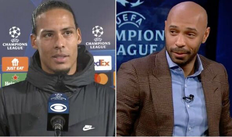 Van Dijk mỉa mai Thierry Henry không dám trả lời tin nhắn của mình