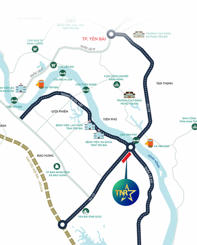 Vị trí đắc địa đưa TNR Stars Yên Bái City lên bản đồ đầu tư