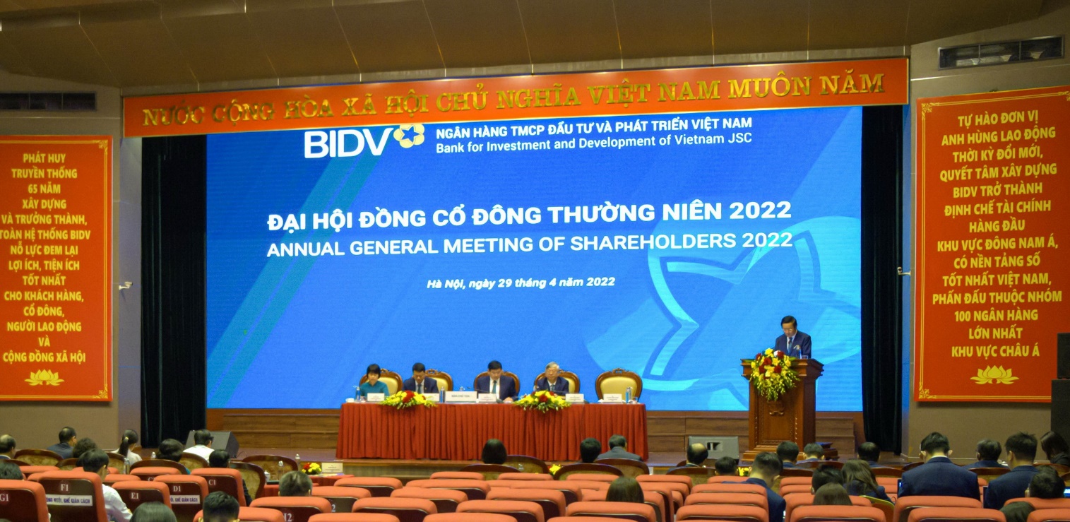 Toàn cảnh Đại hội cổ đông thường niên 2022 của BIDV