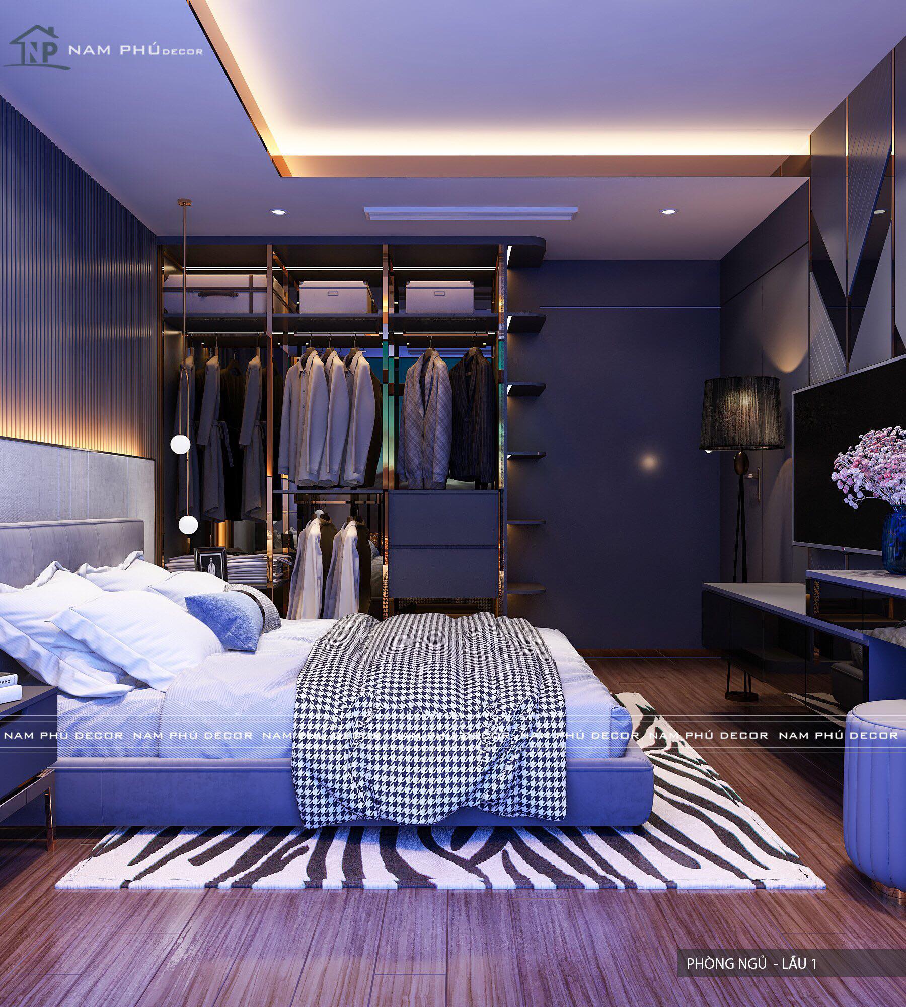 Một phòng ngủ khác nhỏ và đơn giản hơn