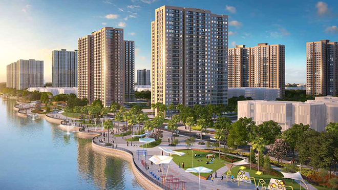 Thị trường căn hộ Hà Nội đang trên đà tăng giá nhanh. Ảnh: Masteri Waterfront